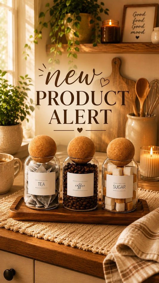 Tea, Coffee & Sugar Glass Jars