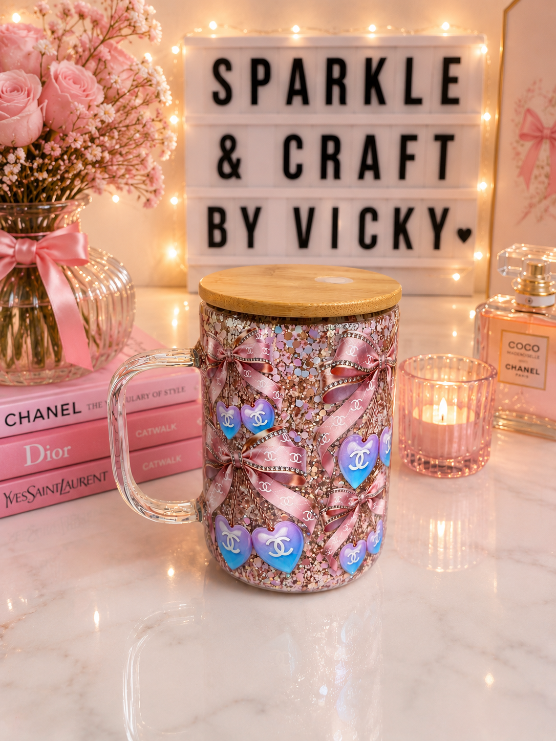 Glass Snowglobe Mug