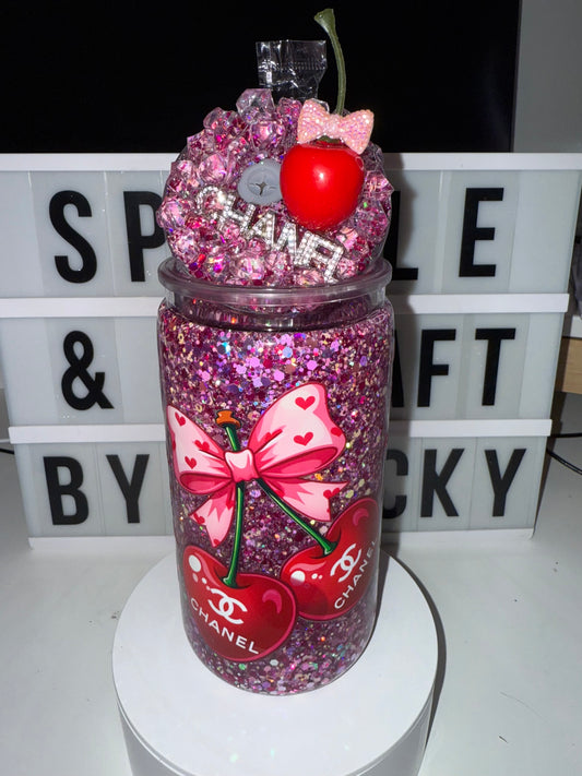 Designer Inspired Snowglobe Tumbler