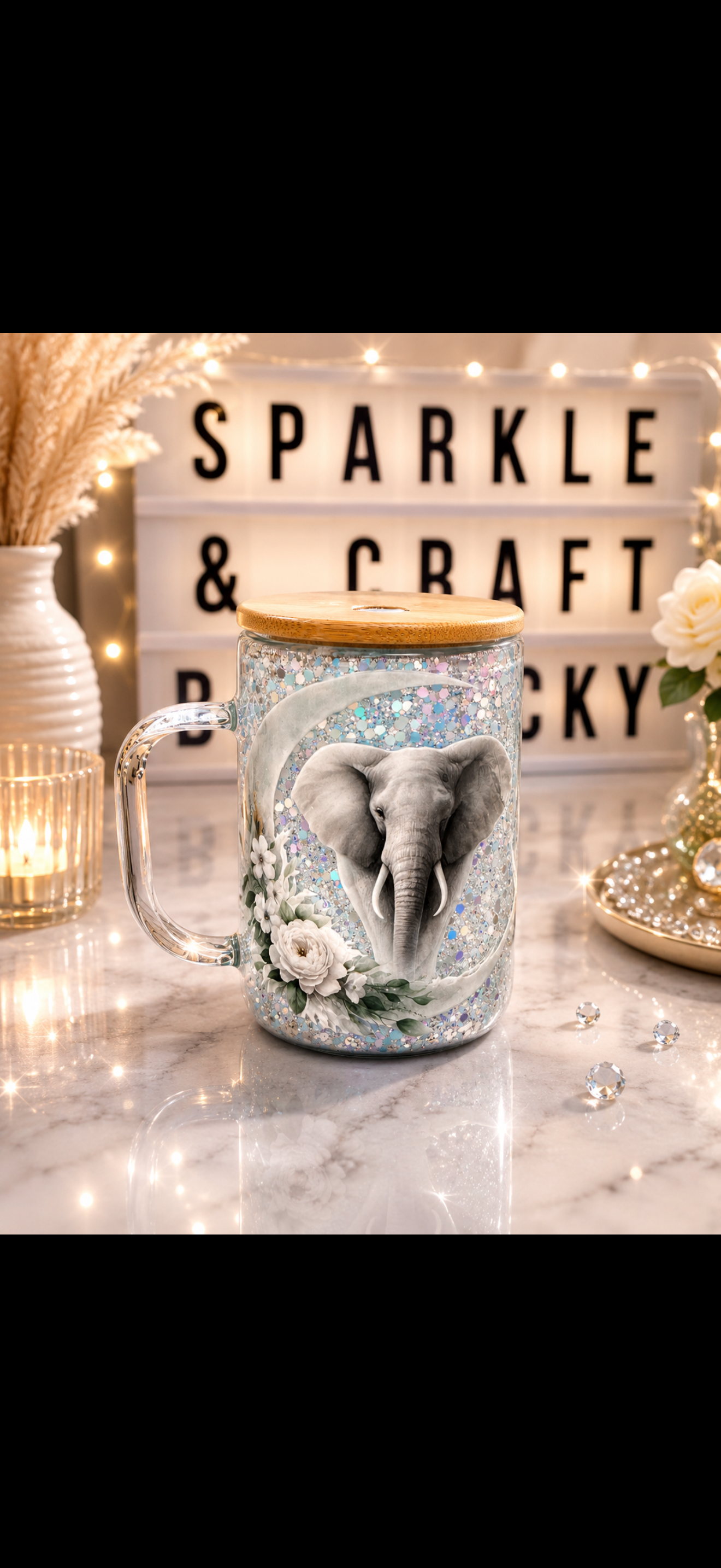 Glass Snowglobe Mug