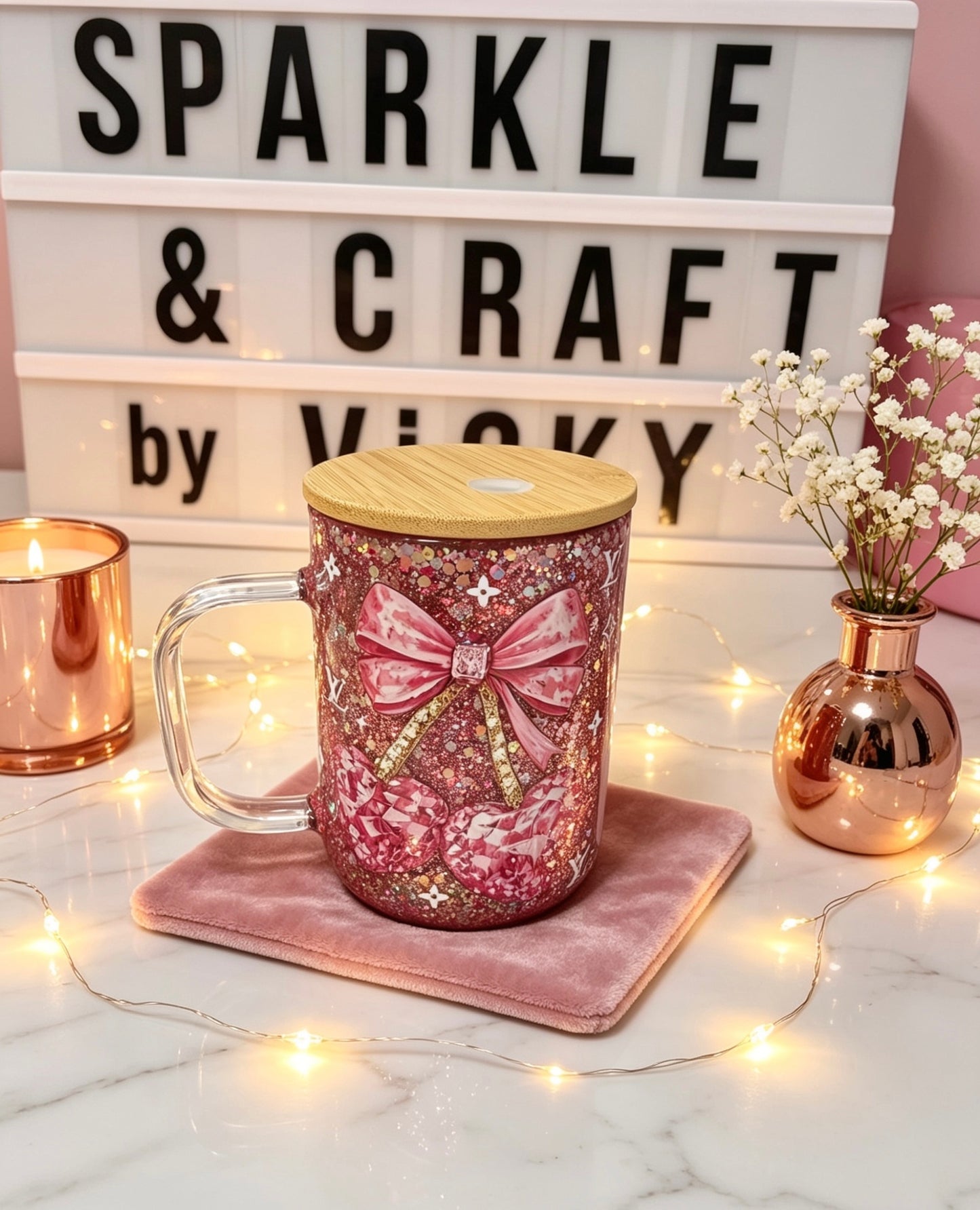 Glass Snowglobe Mug