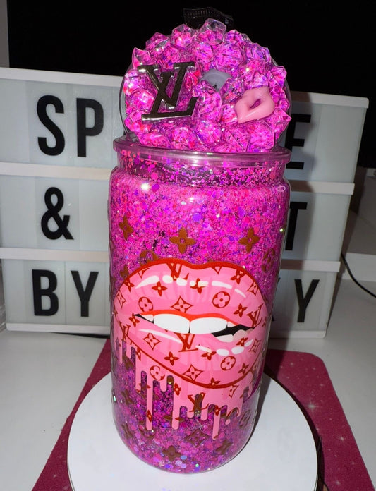 Designer Inspired Snowglobe Tumbler