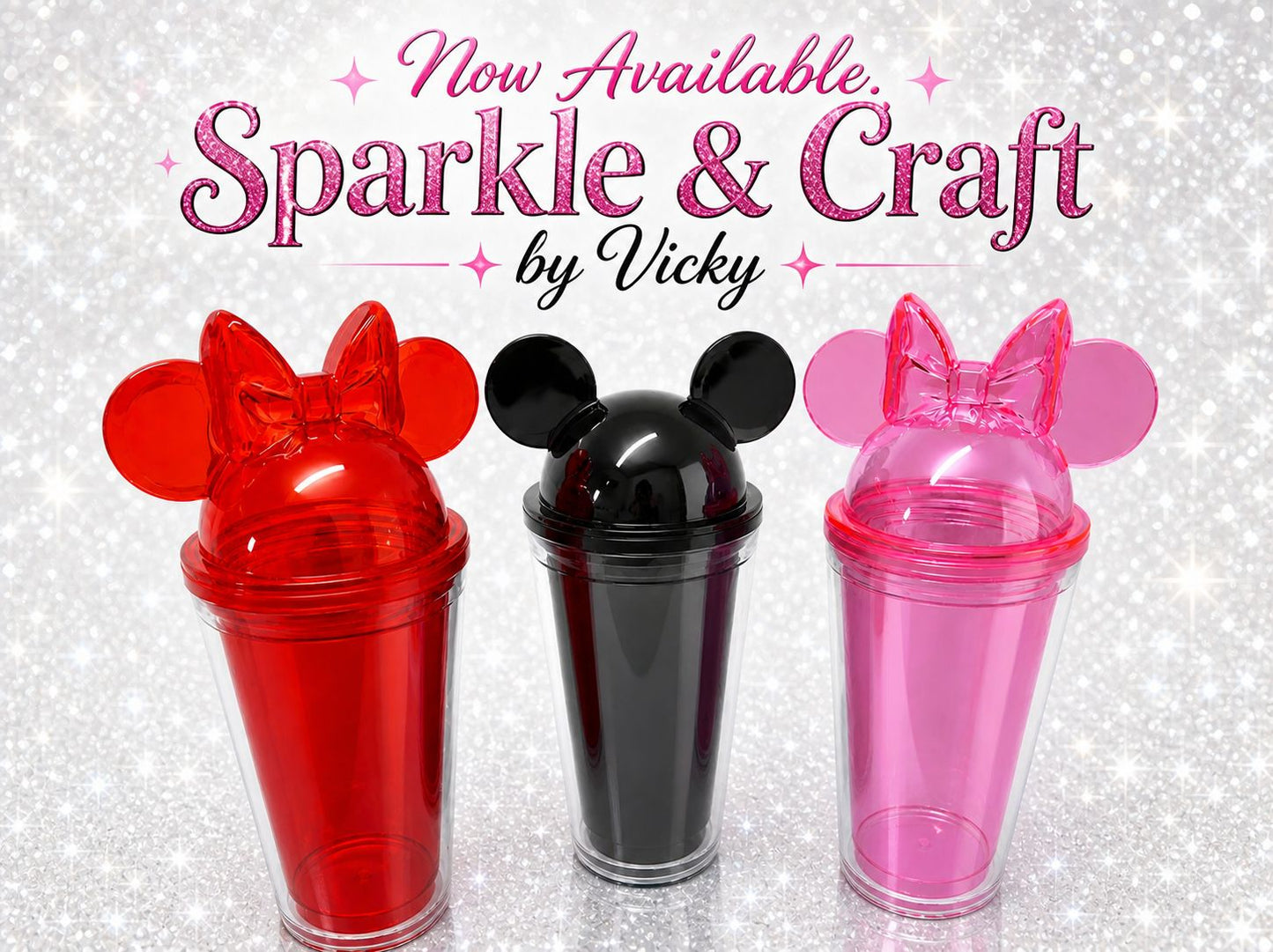 Snowglobe Minnie & Mickey Tumbler