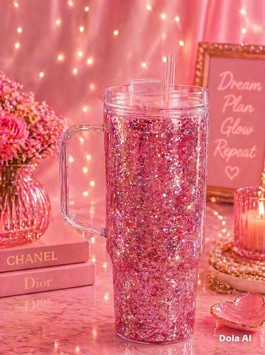 40oz Double Walled Glitter Tumbler